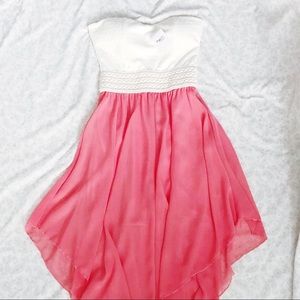 Strapless Dress with Unique Hemline